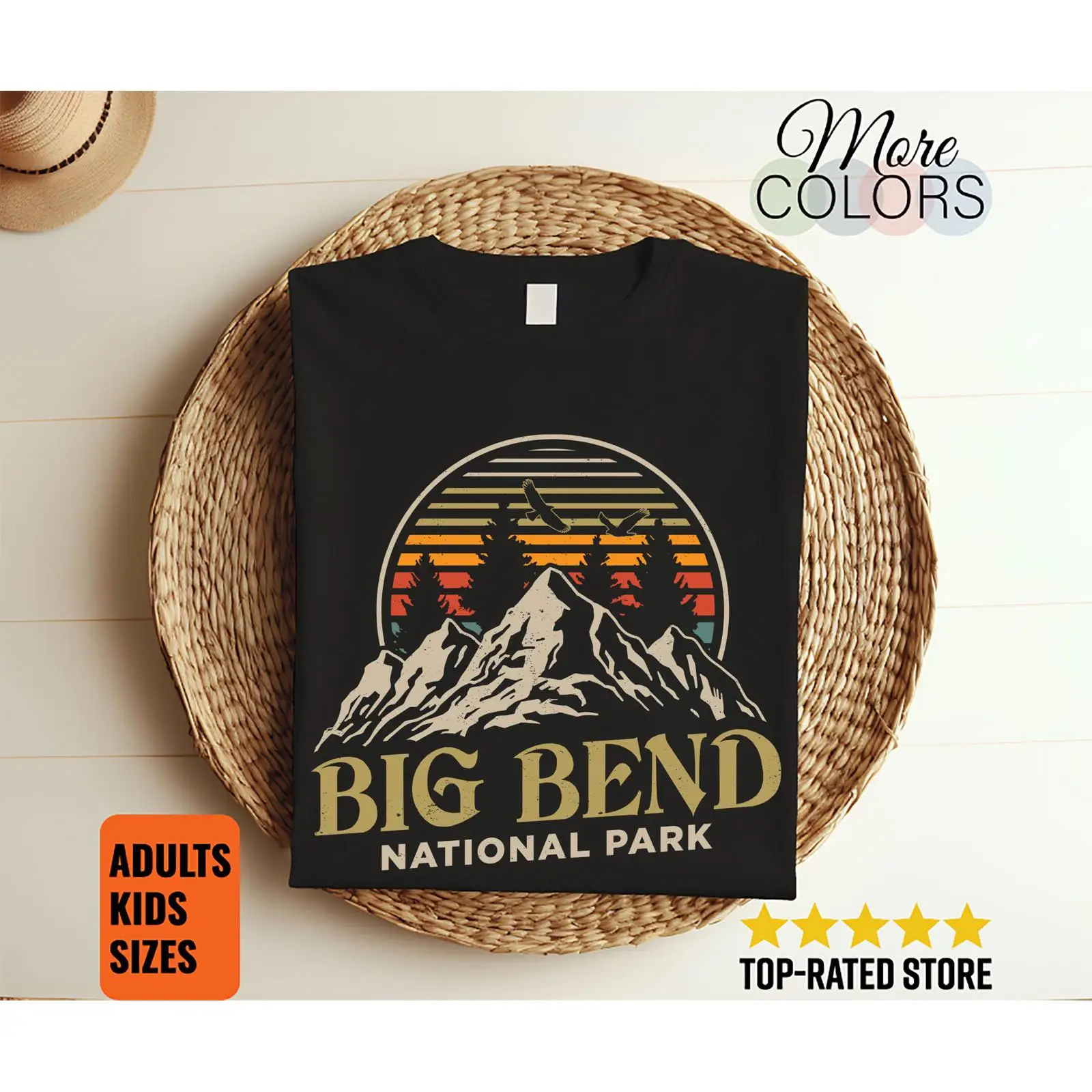 Outdoor Camping In Texas - Vintage Big Bend National Park T