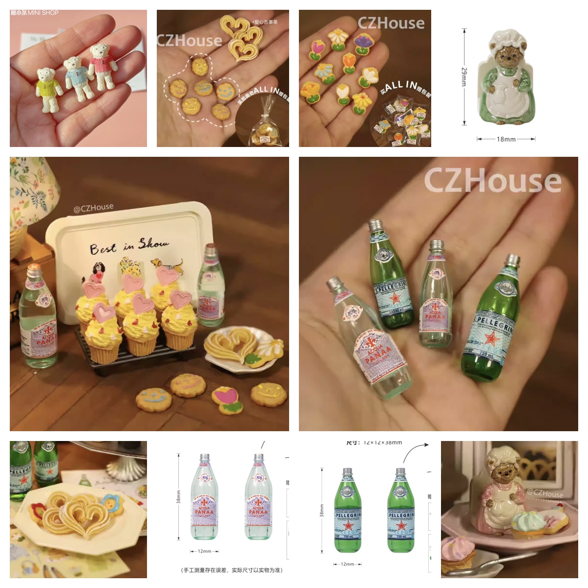Bear Canister - 1/6 Scale Miniature Dessert Collection: Heart