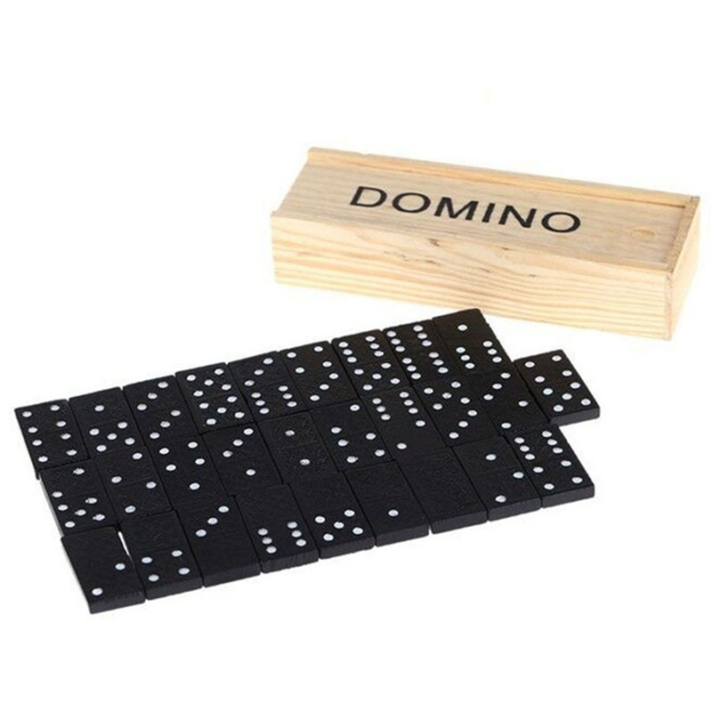 Outdoor Camping Outfit - 28pcs/Set Wooden Domino Board Games Table