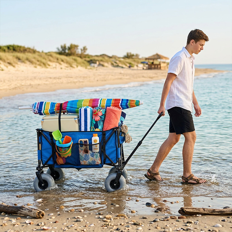 Foldable Metal Beach Wagon Qui - Outdoor Camping Table recension och pris