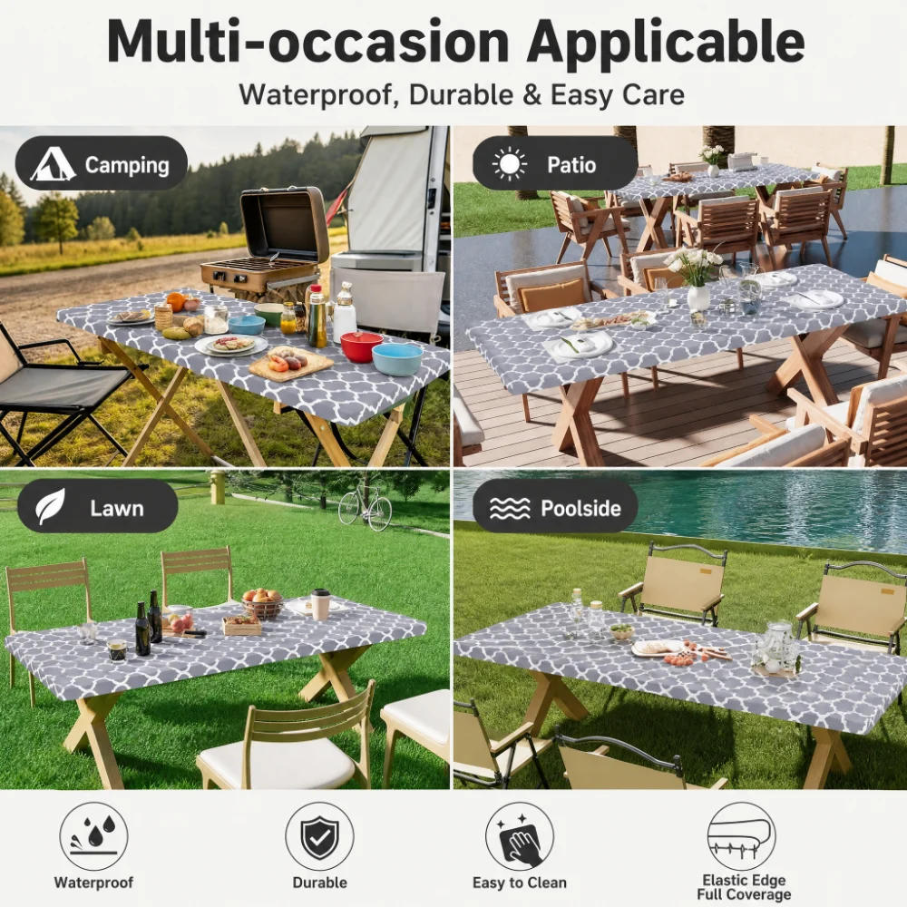 Rectangle Table Cloth Cover, P - Outdoor Camping Table recension och pris