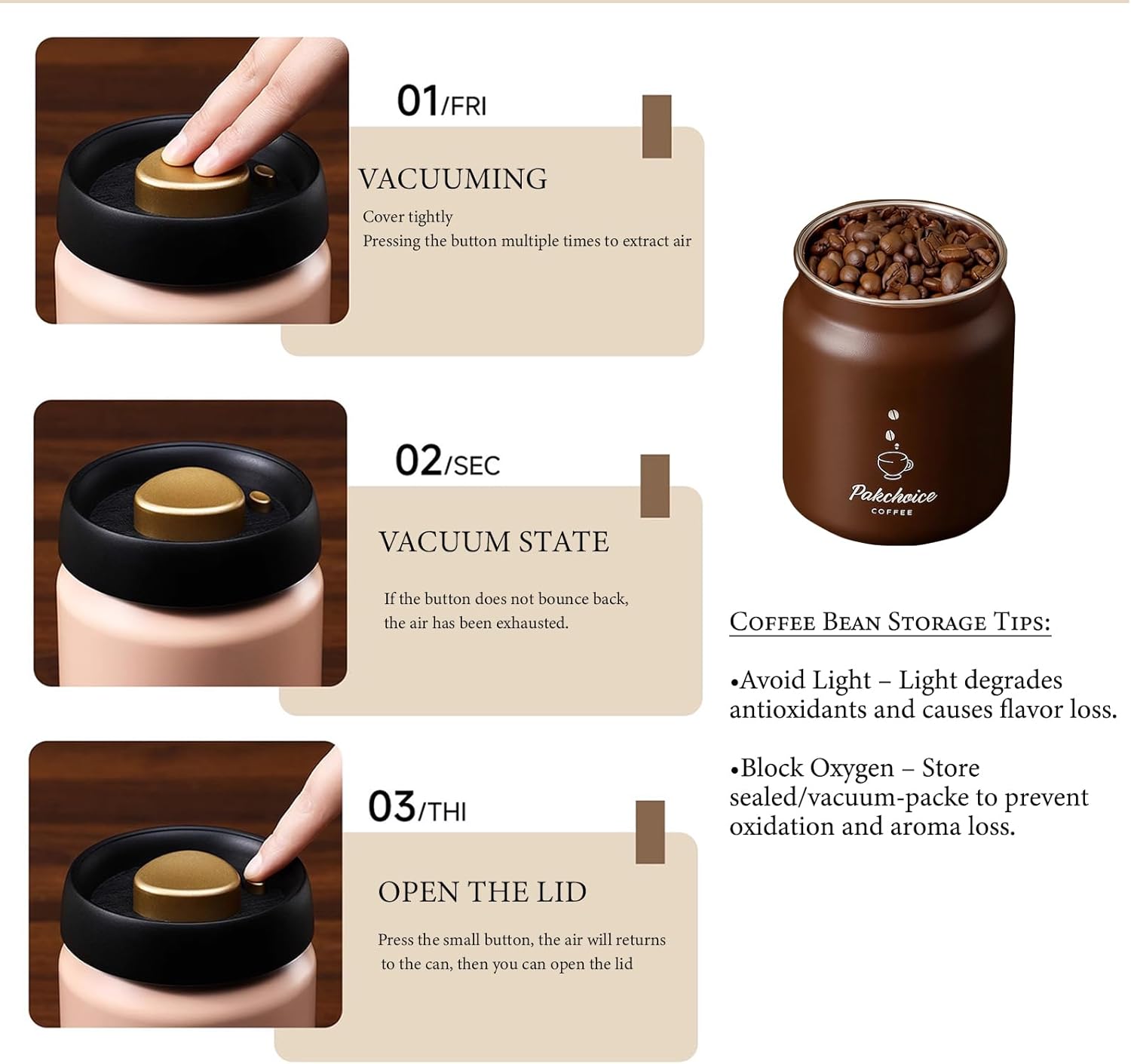 Vacuum Coffee Bean Storage Con - Bear Canister recension och pris