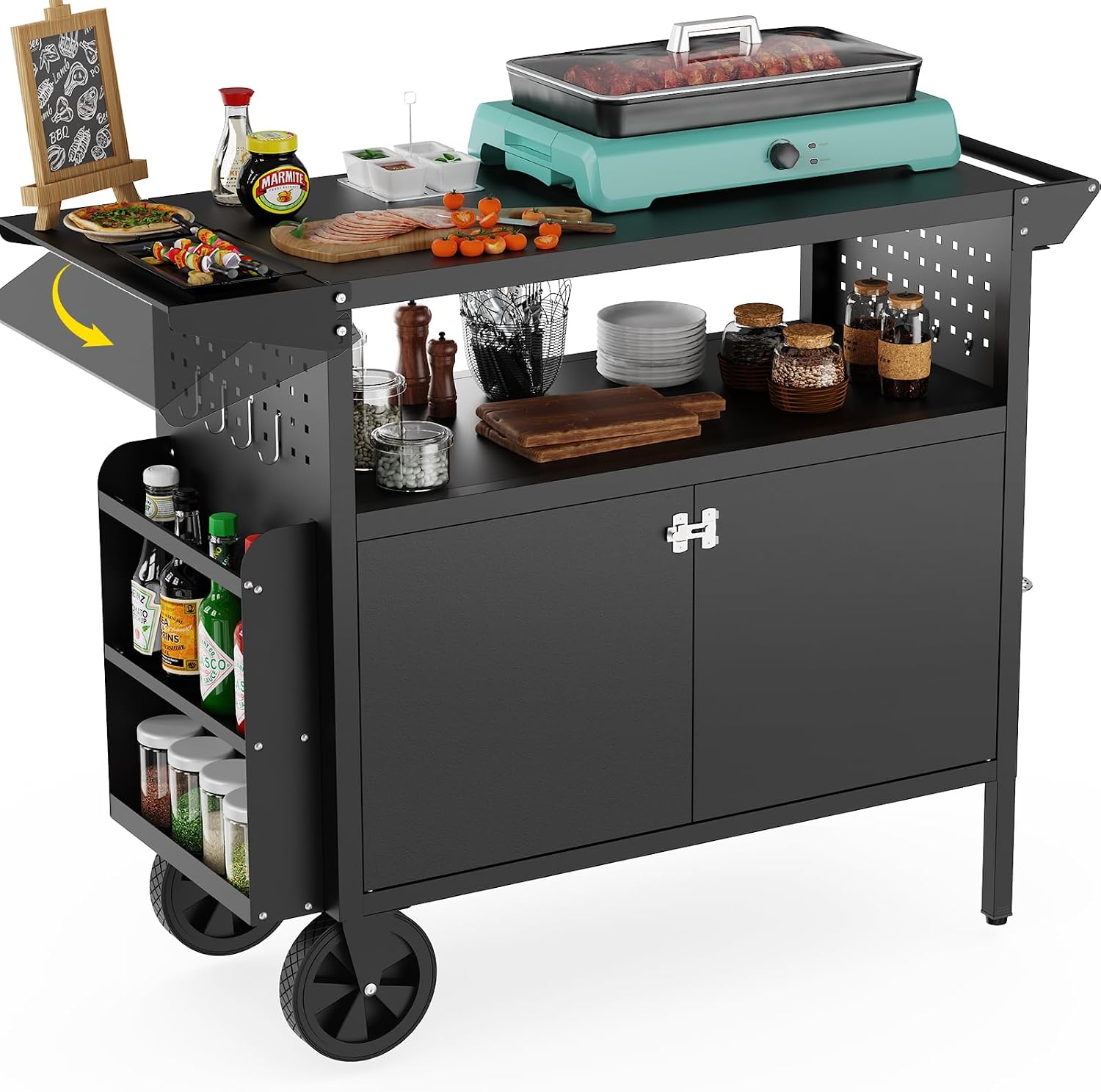 Outdoor Grill Cart Table With  - Outdoor Camping Table recension och pris