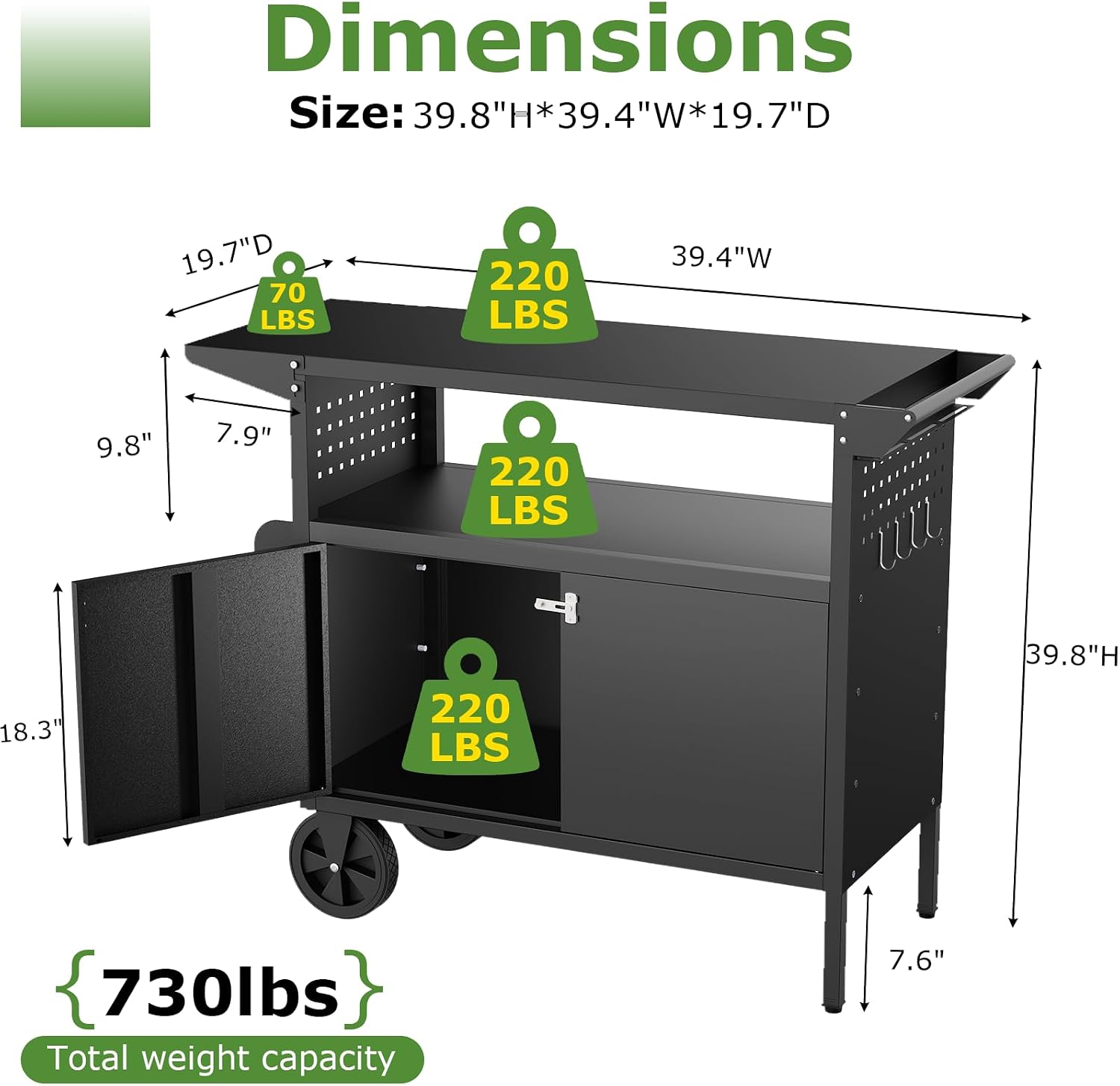 Outdoor Grill Cart Table With  - Outdoor Camping Table recension och pris
