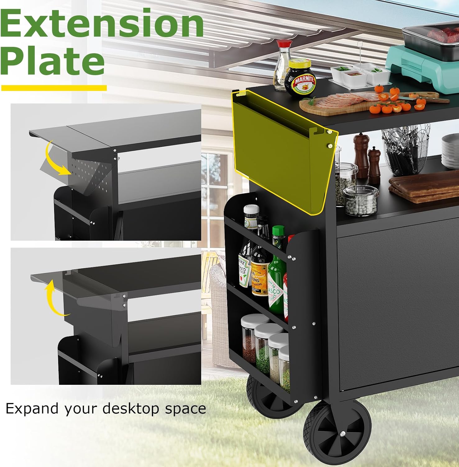 Outdoor Grill Cart Table With  - Outdoor Camping Table recension och pris