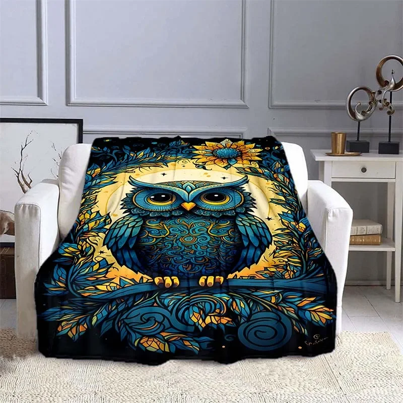 10 Sizes Owl Pattern Blanket W - Outdoor Camping Heated Blanket recension och pris