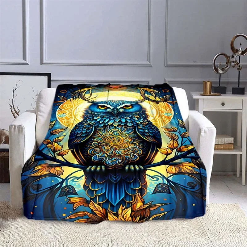 10 Sizes Owl Pattern Blanket W - Outdoor Camping Heated Blanket recension och pris