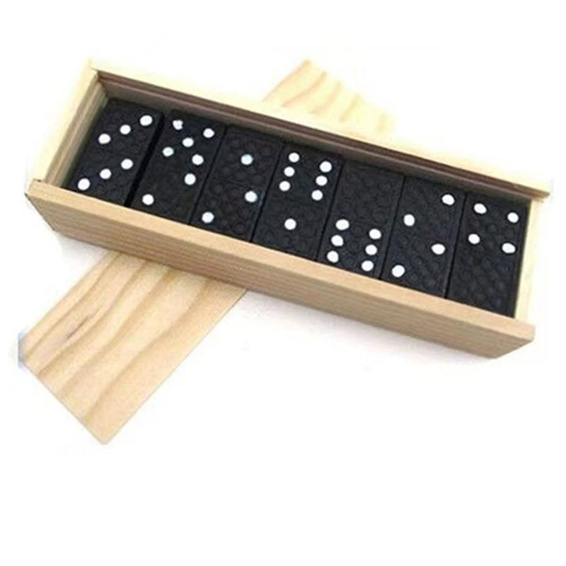28pcs/Set Wooden Domino Board  - Outdoor Camping Outfit recension och pris