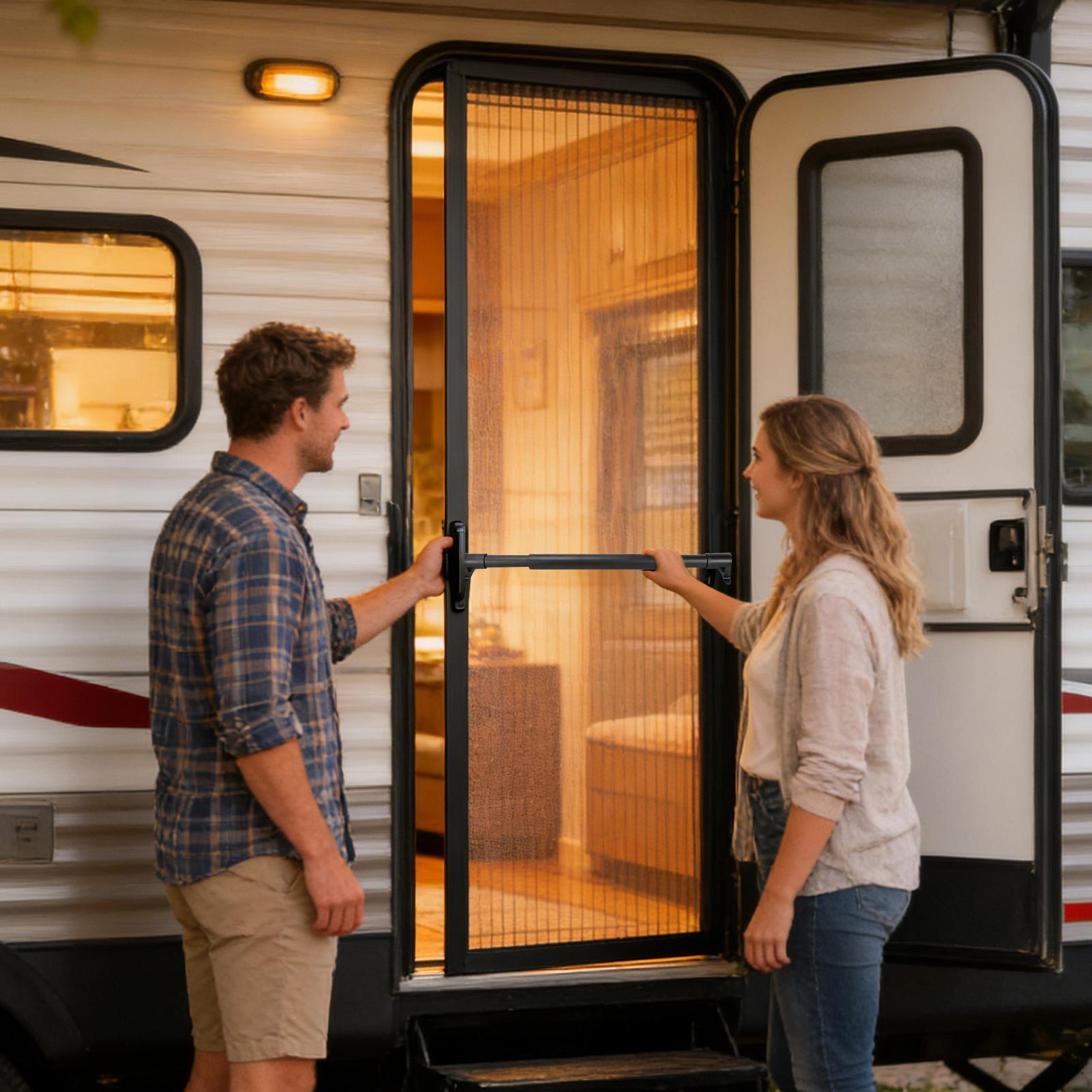 RV Screen Door Bar Adjustable  - Outdoor Camping Rental recension och pris