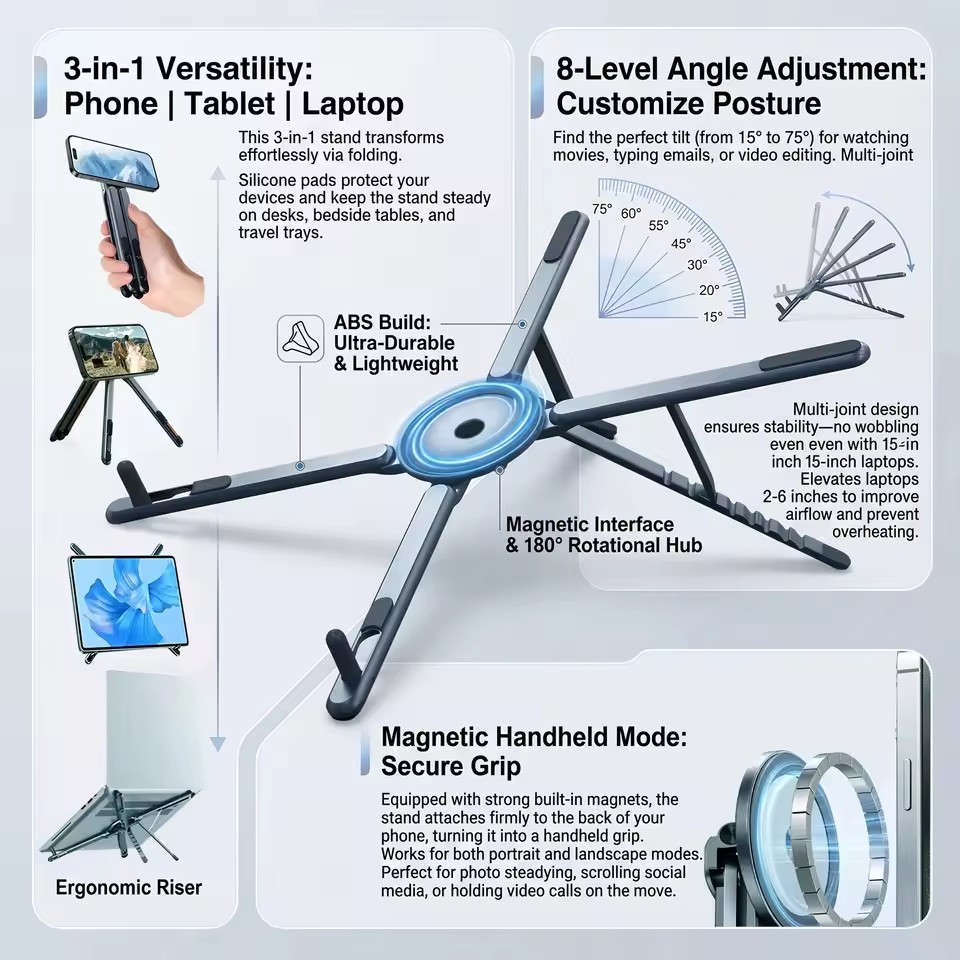 Portable Magnetic Phone Holder - Outdoor Camping Table recension och pris