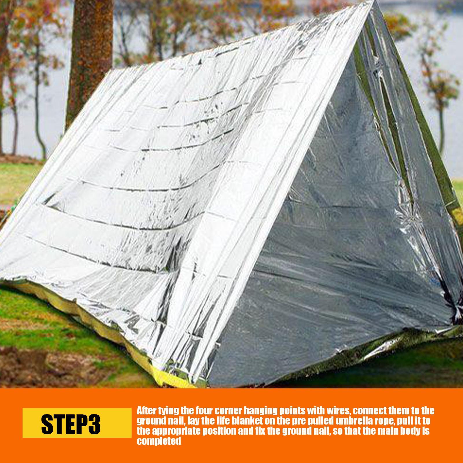 1PC Emergency Blanket Windproo - Survival Kit recension och pris