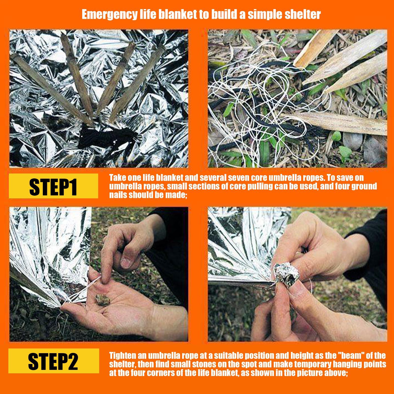 1PC Emergency Blanket Windproo - Survival Kit recension och pris