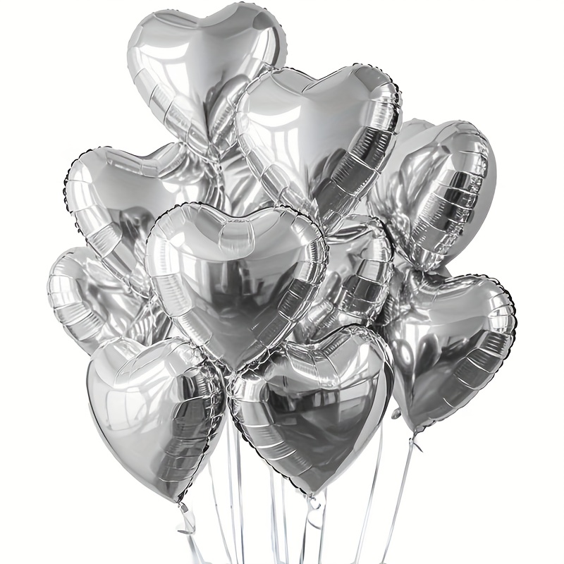 10pcs 10-Inch Silvery Heart Ba - Outdoor Camping Outfit recension och pris