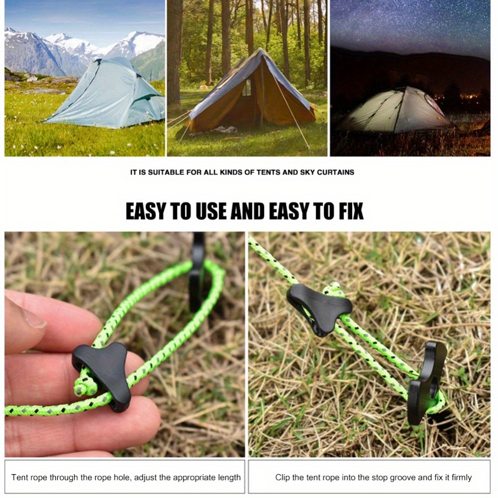 10pcs Camping Tent Rope Buckle - Outdoor Camping Extension Cord recension och pris