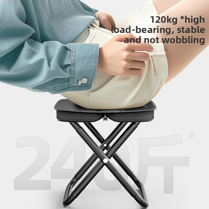 Folding Stool for Outdoor Leis - Outdoor Camping High Chair recension och pris