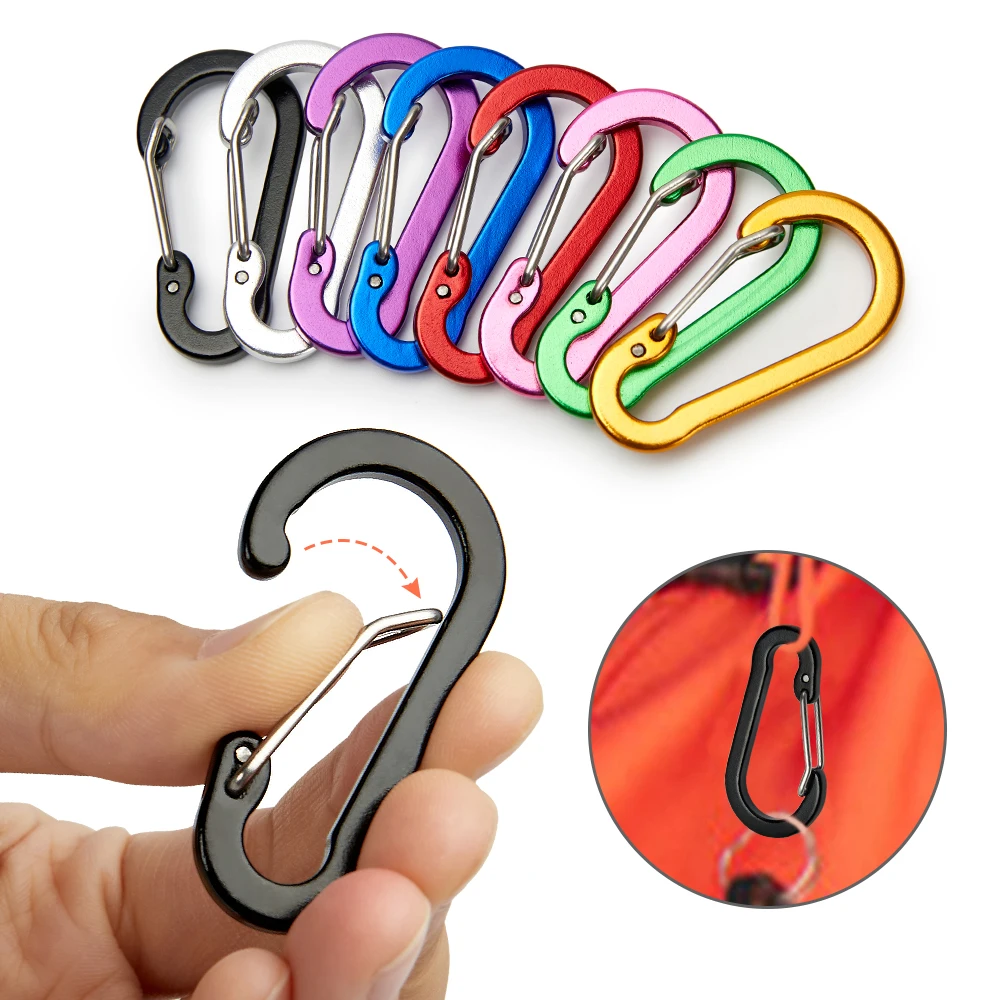 12PCS Carabiner Clip Set Touri - Outdoor Camping Outfit recension och pris