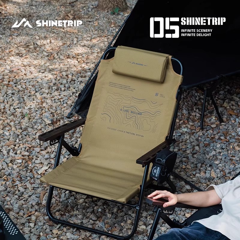 ShineTrip Outdoor Folding Loun - Outdoor Camping High Chair recension och pris