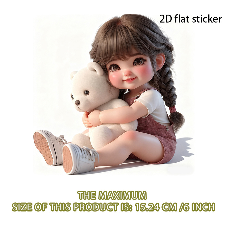 1Pc Cute Braid Girl Hugging Wh - Bear Canister recension och pris