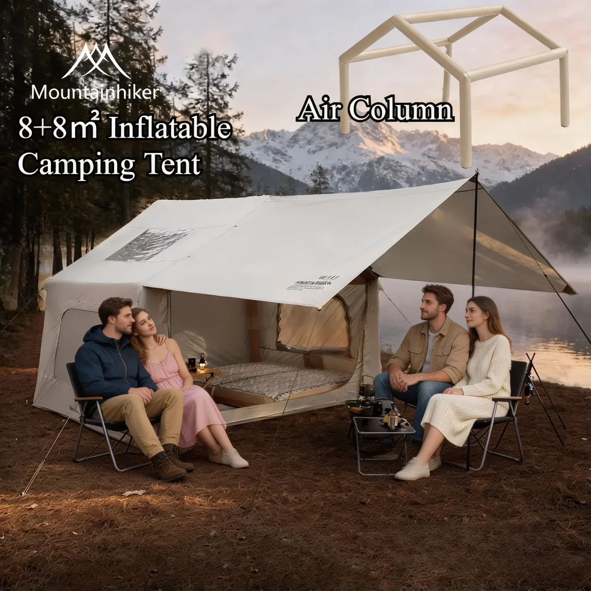 8+8㎡ MOUNTAINHIKER Inflatable  - Outdoor Camping Outfit recension och pris