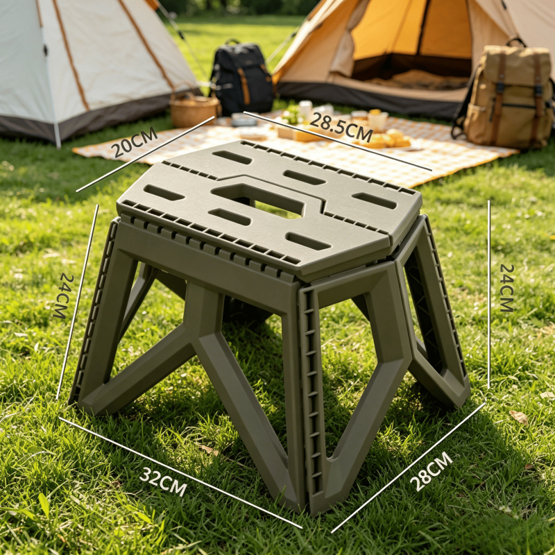 Portable Folding Outdoor Stool - Outdoor Camping High Chair recension och pris