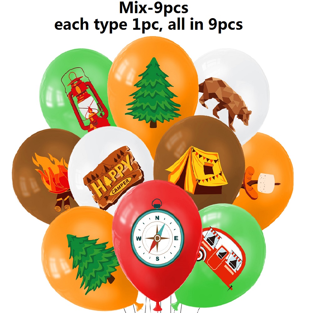 9pcs Happy Camping Balloon, Ou - Outdoor Camping Outfit recension och pris