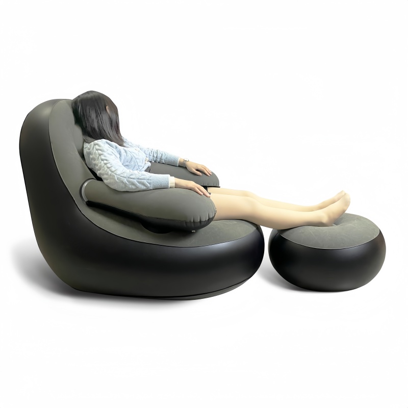 PVC Inflatable Sofa with Armre - Outdoor Camping Chairs Folding recension och pris