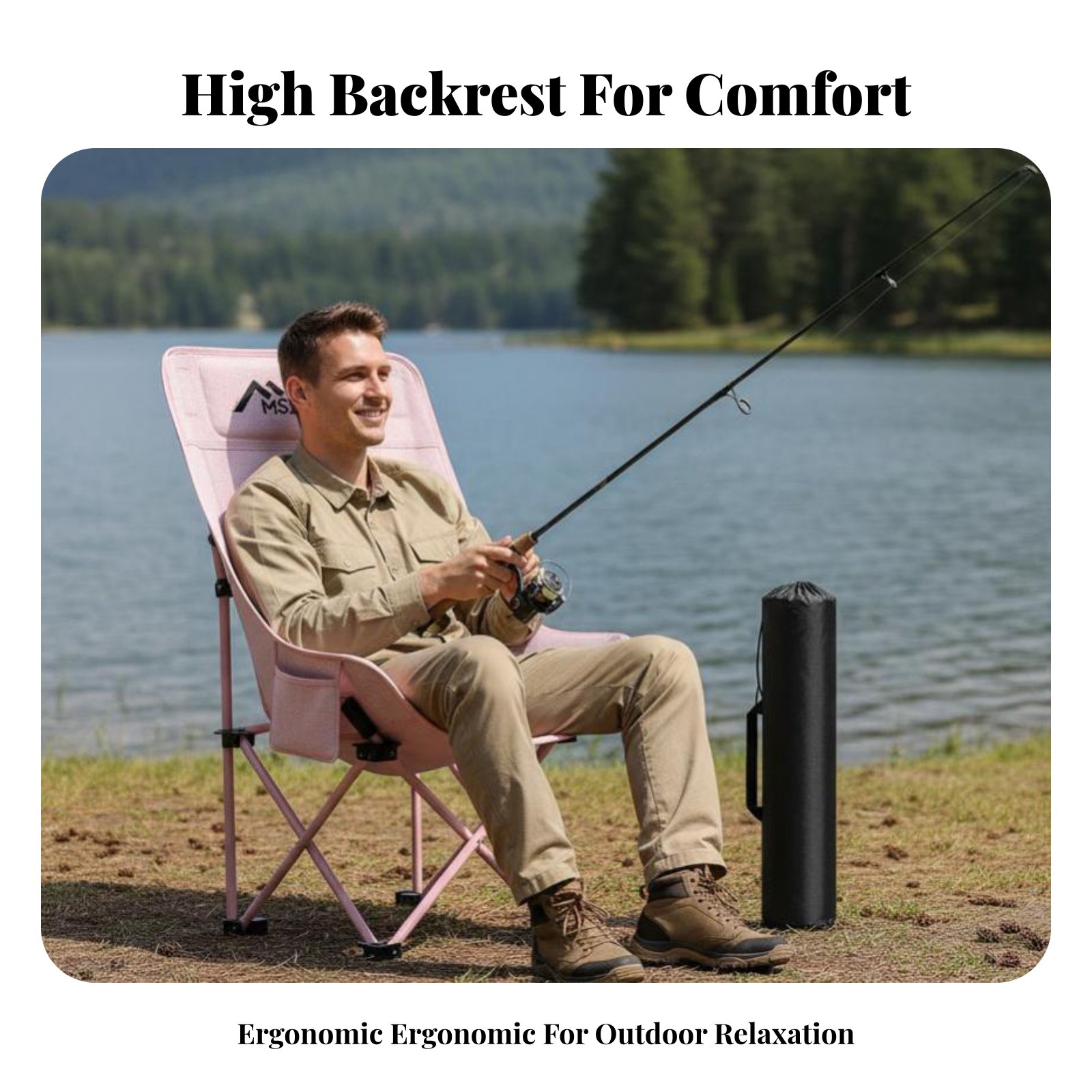 Foldable Mesh High Back Chair  - Outdoor Camping High Chair recension och pris