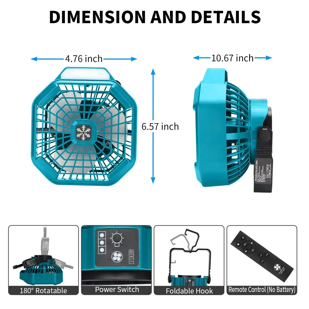 Portable Outdoor Fan for Bosch - Outdoor Camping Outfit recension och pris
