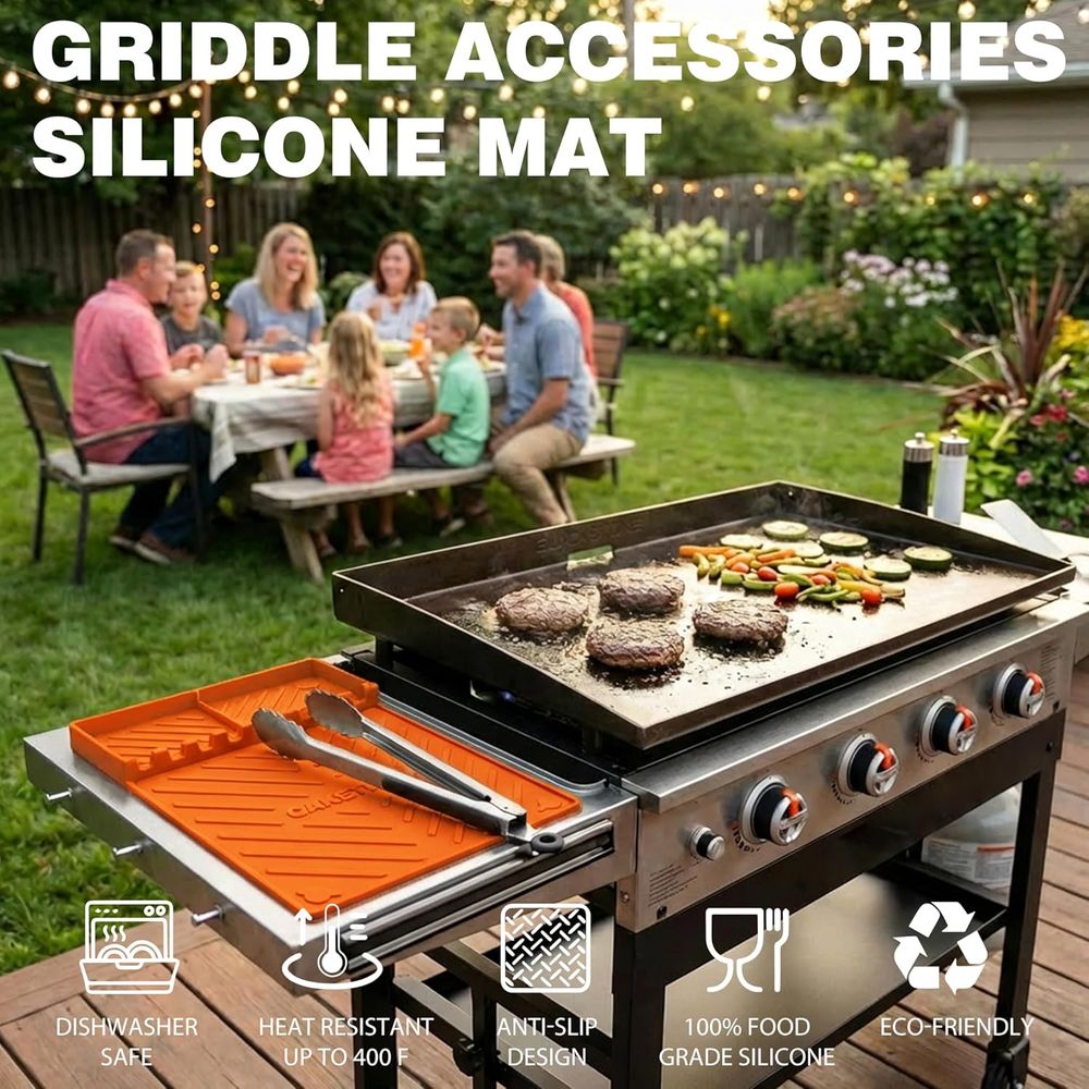 Silicone Grill Mats or Griddle - Cooking Outdoor Camping recension och pris