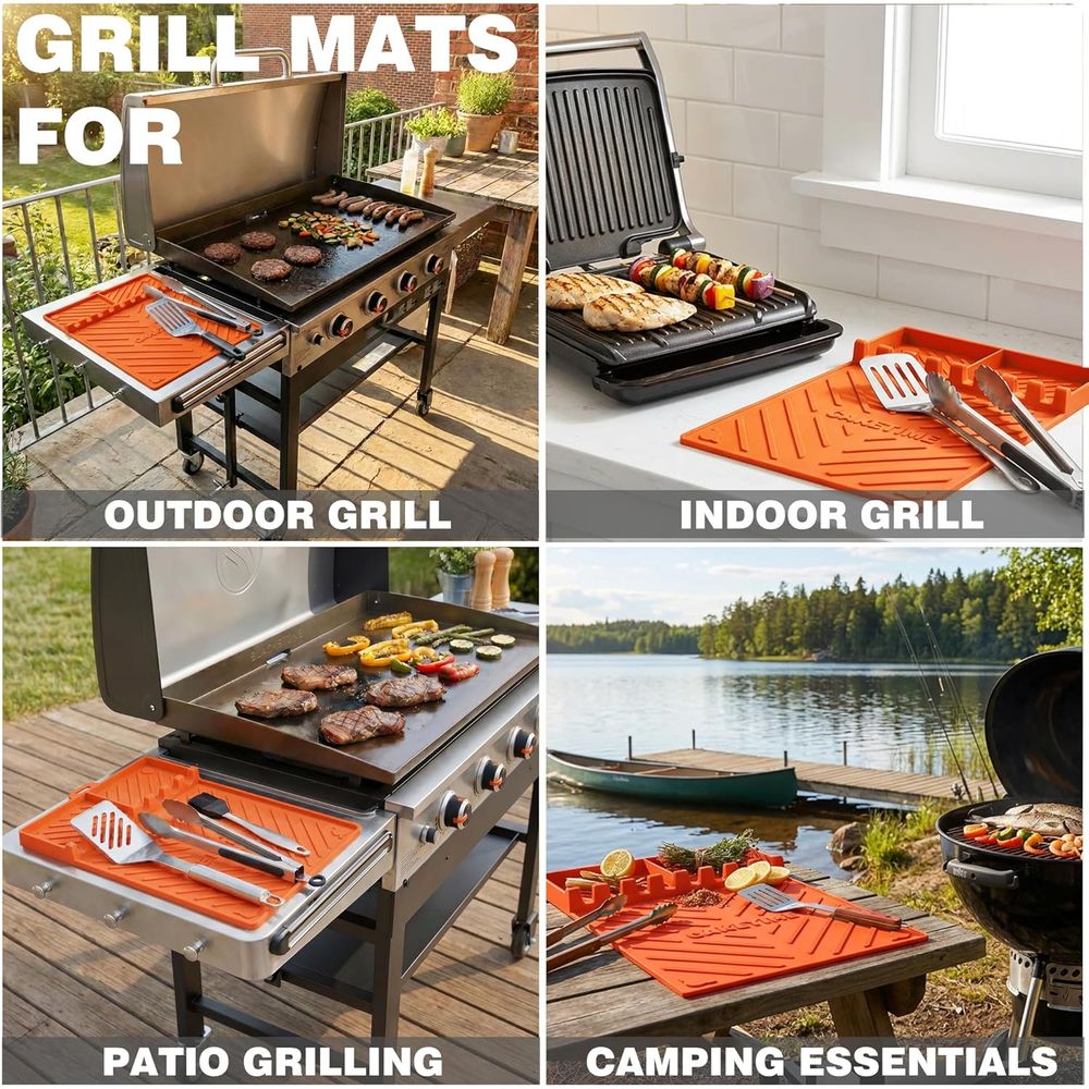 Silicone Grill Mats or Griddle - Cooking Outdoor Camping recension och pris