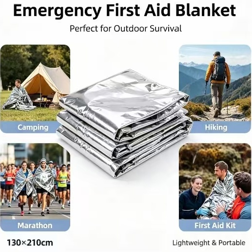 Mylar Thermal Emergency Blanke - Outdoor Camping Heated Blanket recension och pris
