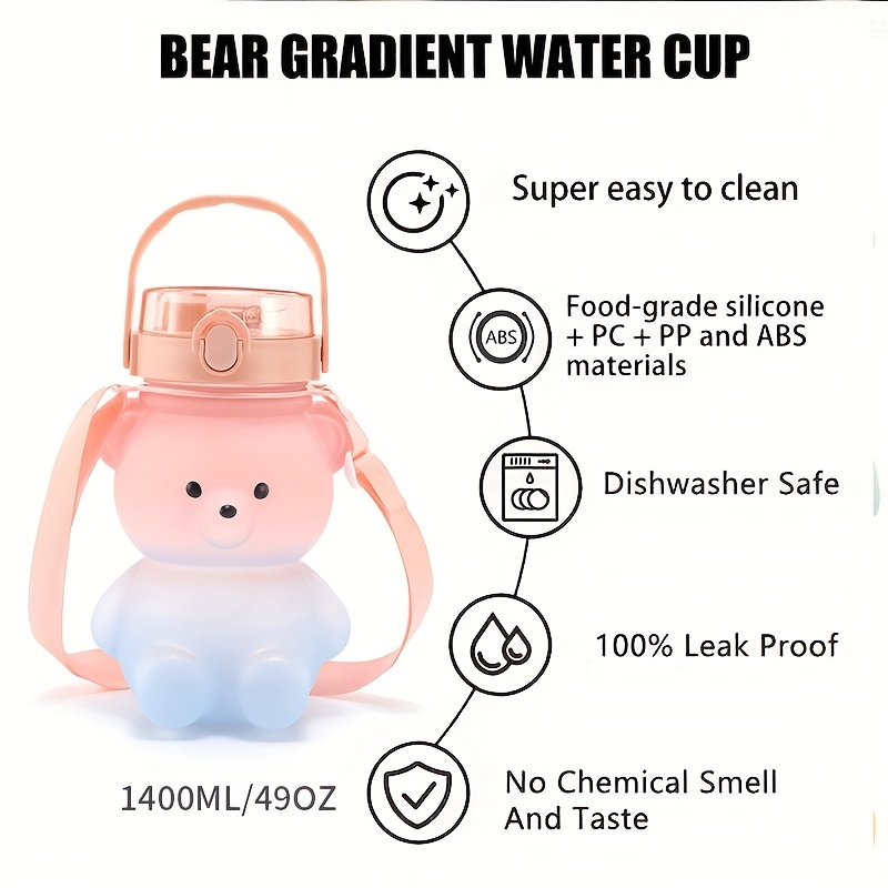1pc Cute Bear Water Bottle BPA - Bear Canister recension och pris